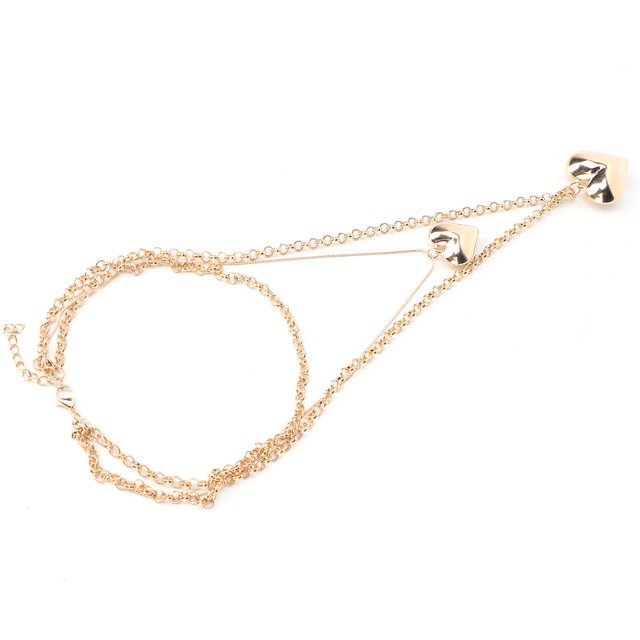 Long Chain Necklaces, Anti Allergic Anti Corrosion Multilayer Heart Pendant Necklaces Simple Style For Christmas For Daily Life For Valentine's Day ANGGREK Heart Pendant Necklaces