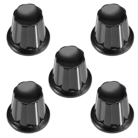 Unique Bargains K17-02 Black Plastic Potentiometer Volume Control Rotary Knob for 4mm Shaft 5pcs