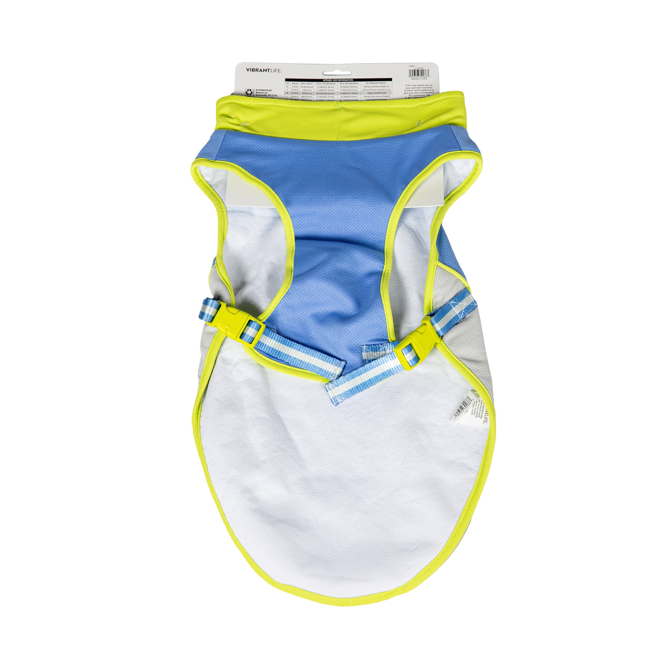 Vibrant Life Summer Cooling Vest for Cats and Dogs, Blue, Extra Small