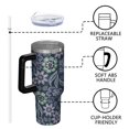 thumbnail image 4 of OBREWU Pioneer Flower Tumbler with Handle and Lid,40oz Pioneer Flower Double Wall Vacuum Insulated Tumbler,Pioneer Flower Cups Gift for Women and Men, 4 of 7