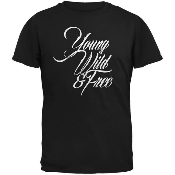 Young Wild & Free Black Adult T-Shirt - 2X-Large