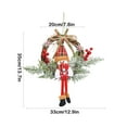 thumbnail image 3 of Mecorevxz Christmas Snowman Flower Wreath Door Hanging Wall Hanging Rattan Wreath Atmospheric Scene Decorations Strobiles Handmade Imitation Bow Red Fruit Wreath, 3 of 7