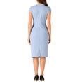 thumbnail image 3 of INSPIRE CHIC Vintage Dresses for Women's Cap Sleeve Ruched Side Sheath Dress, 3 of 4
