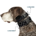 thumbnail image 2 of Buckle-Down Pet Collar, Dog Collar Plastic Buckle, Checker Weathered Black Gray, 13 to 17 Inches 1.5 Inch Wide, 2 of 8