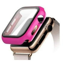 Apple Watch Case Series 7 for 45mm/41mm with Built-in Tempered Glass Screen Protector (All Watch Series), Guard Bumper Full coverage Cover for Apple Watch Case, Color