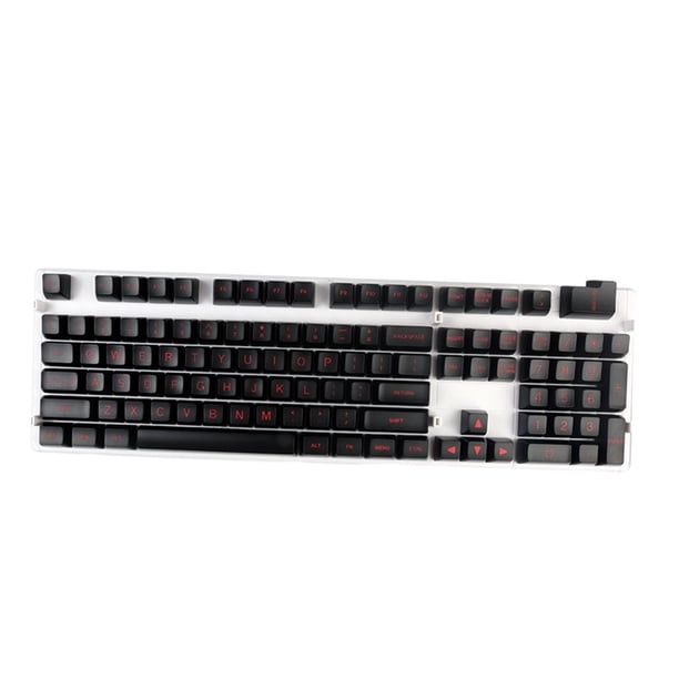 108 Keys Set Tapas de teclas de bricolaje Solo teclas para Letras rojas negras perfke teclado keycap