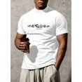 thumbnail image 1 of Men's Trendy Planet Print Small High Collar Short Sleeve T-shirt, 1 of 6