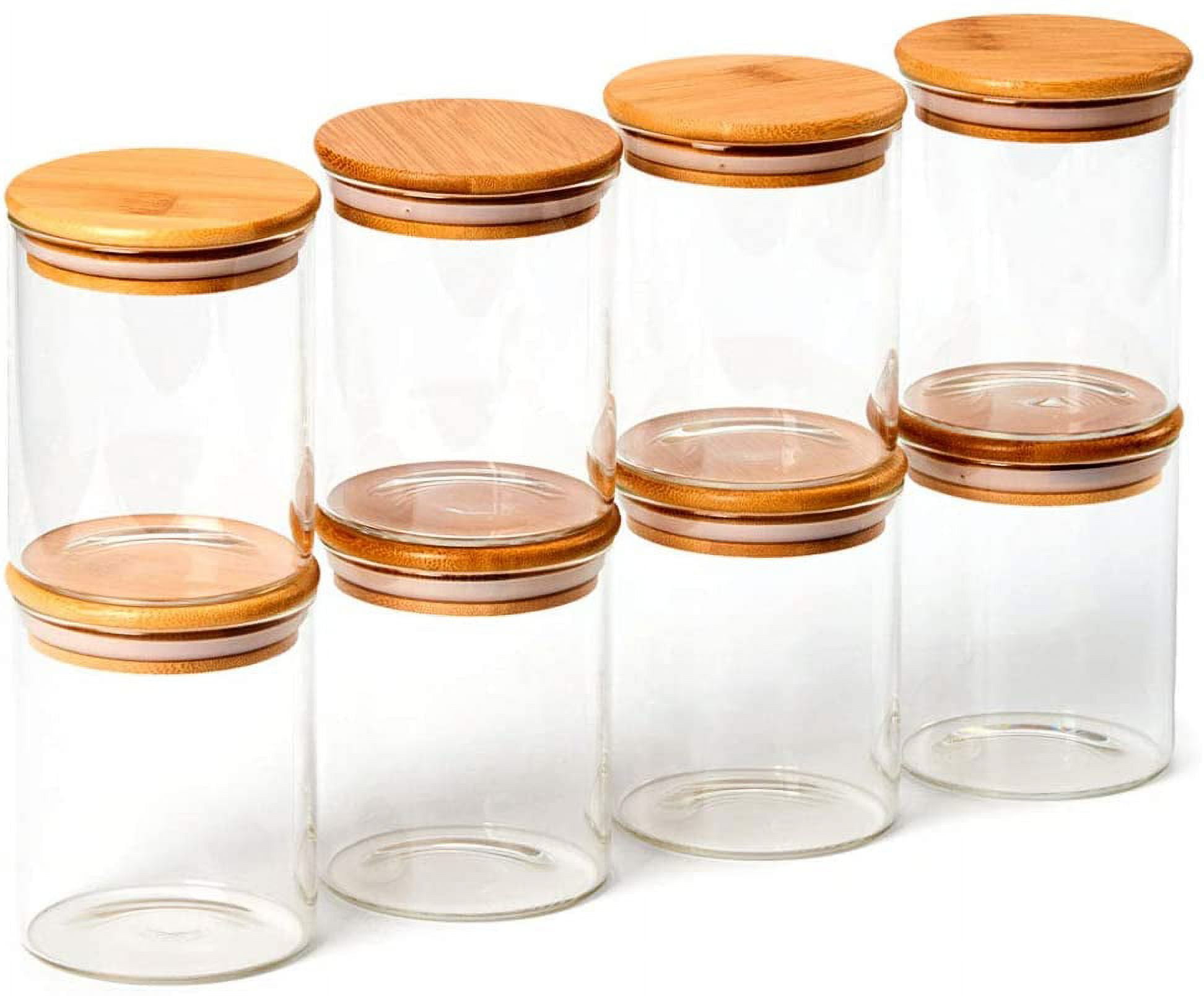 Zubebe 6 Pcs 9.5 Oz Small Glass Jar with Screw Lid Clear Round Glass Jars  Overnight