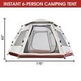 thumbnail image 2 of cisilov Tents for Camping, 2-6 Person Pop Up Camping Tent, Weatherproof Family Tent Outdoor Camping Hiking Backpacking, White, 2 of 8