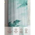 thumbnail image 5 of Teal Green Ombre Clouds Sheer Curtains 84 Inch Length 2 Panels Set, Modern Abstract Gradient Cloud Voile Window Treatment Rod Pocket Curtains Sheers Drapes for Bedroom/Living Room/Kitchen 52"x84"x2, 5 of 7