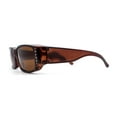 thumbnail image 4 of Polarized 58mm Womens Rhinestone Trim Slim Fit Over Sunglasses All Brown, 4 of 5