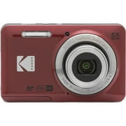 Kodak PIXPRO FZ55 Digital Camera (Red) + Extra Battery + LED + (International Version)