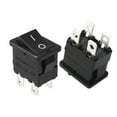 thumbnail image 1 of 10Pcs AC 12A/125V 10A/250V DPST 4P 2 Position I/O Boat Rocker Switch, 1 of 5