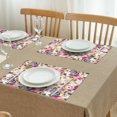 thumbnail image 3 of Pioneer Flower Floral Print Pattern Summer Placemats Table Placemats Set Of 4-Linen Kitchen Washable Placemats Table Mats 12x18 Inch Non-Slip Heat Resistant, 3 of 6