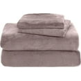 thumbnail image 5 of Elegant Comfort Soft 4-Piece Velvet Plush Flannel Sheet Set - Quality - Cozy Warm, Anti-Static, Non Pilling Fuzzy Velvet Flannel Fleece Deep Pocket Sheet Set - Twin, Taupe, 5 of 5