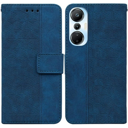 Case for Infinix Hot 20S Wallet Cover Flip Folio Kickstand Feature Premium PU Leather Geometric Embossed