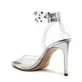 thumbnail image 4 of Schutz Cleary Transparent/Silver Womens Dress Stiletto Ankle Strap Pumps Shoes (Transparent/Silver, 7), 4 of 4