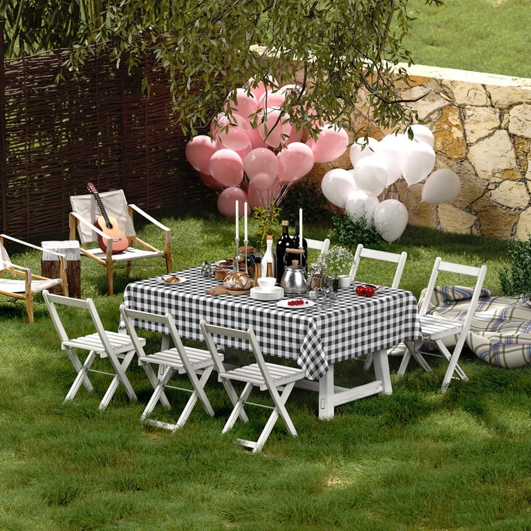 decorUhome Buffalo Check Vinyl Tablecloth, 60x84in photo 7
