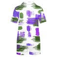 thumbnail image 4 of Qiopertar Liquidation à Moins de 5$ Blouse Décontractée Imprimée Col Rabattu Manches Courtes Mode Short Ensemble Pyjama Grandes Économies de Vacances!, 4 of 4