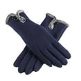 thumbnail image 1 of Guantes de invierno para mujer con la táctil, gruesos, dos, a prueba , con forro , guantes - Blue Azul Sunnimix Guantes de invierno para mujer, 1 of 8