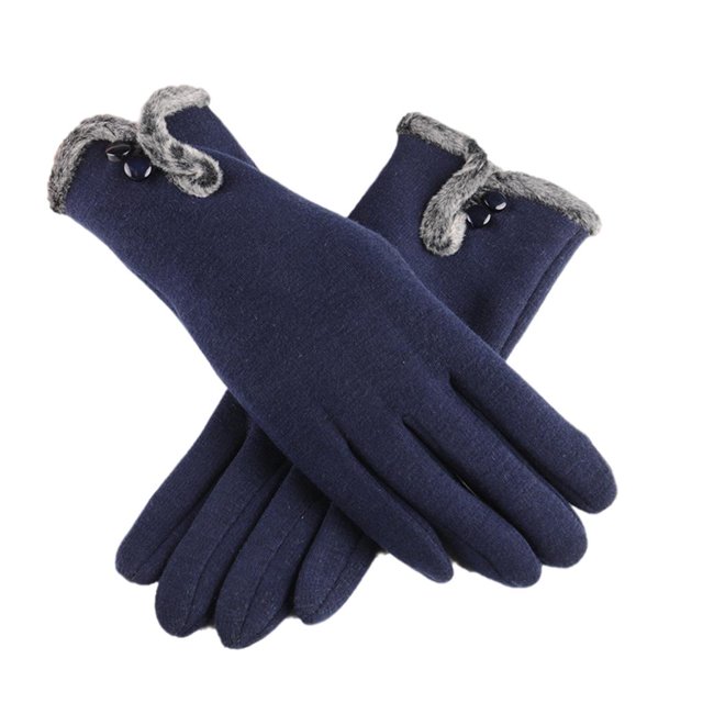 Guantes de invierno para mujer con la táctil, gruesos, dos, a prueba , con forro , guantes - Blue Azul Sunnimix Guantes de invierno para mujer