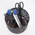 thumbnail image 4 of Porta Utensilios Giratorio 360 Grados de Metal Negro con 4 Compartimentos y Asa para Cocina Oficina y Fiestas Diseño Elevado y Estable, 4 of 5