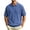 Blue, variant on Golf Shirts for Men Vertical Ribbed Knit Collared 3-Button Short Sleeve Loose Casual Tops,3XL