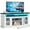 White, variant on Dextrus Farmhouse LED TV Stand for TVs up to 65'', Wood TV Media Console Entertainment Center for Living Room, White