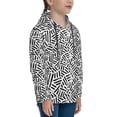 thumbnail image 3 of Lsque Weave Geometric Patten Youth Hoodie Sweatshirt Pullover with Kangaroo Pocket Boys and Girls Hoodie Warm Hoodie for Kids-Medium, 3 of 6