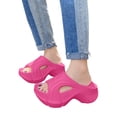 thumbnail image 6 of HNMKIU Womens Slippers Summer Thick Soled EVA Soft Sole Toe Separator Flip Flops Outdoor Comfortable Beach Sandals for Women Z01_Red,6, 6 of 7