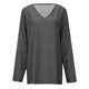 thumbnail image 3 of MHFRRA Camiseta Informal de Manga Larga con Cuello En V para Mujer. Camiseta Básica Cómoda para Uso Diario y Relajación. Ideal para Todas Las Estaciones. Combina Perfectamente con Jeans. Gris, 3 of 4