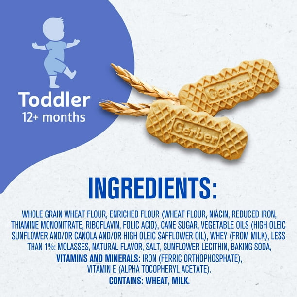 Gerber Toddler Baby Food, Vanilla Wheat Biscuits, oz Box