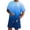 Blue, variant on Men's Short Sets 2 Piece Outfits Tropical Graphic Tees and Shorts Sets Beach Vacation Outfits