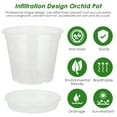 RUNOLIG 5pcs Clear Plastic Orchid Pots With Holes,5/6/7inch