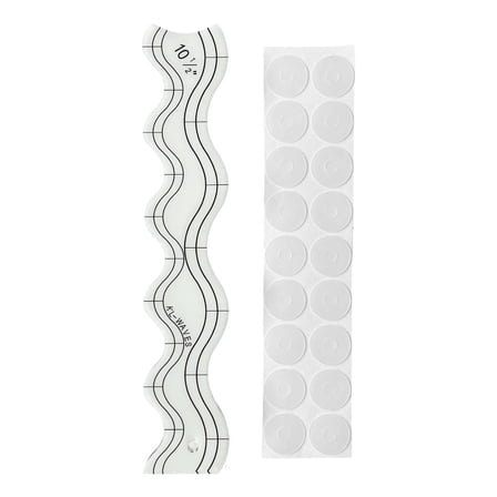Yammee 4Inch Acrylic Quilting Rulers Wavy Shaped Quilting Templates Ruler For Sewing
