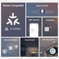 thumbnail image 4 of SONOFF SwitchMan 2 Gangs Smart Wall Switch M5 Matter White Physical buttons Works with Alexa Google Home and Apple Home, 4 of 12