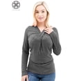 thumbnail image 6 of Luxtrada Women's Long Sleeves Cross Wrapped Neckline Top Tee Shirt Blouse Casual Top, 6 of 8