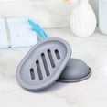 thumbnail image 2 of Syenll 2 Pack Soap Dish with Drain, Double Layer Plastic Draining Soap Holder for Bathroom Shower Kitchen (Gray), 2 of 8