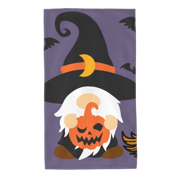 Honeii Halloween Gnomes Print Quick-Dry Microfiber Towel, Shower Towel 27.5x16in,Absorbent Bathroom Towel for Beach, Pool, and Travel
