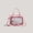 Pink, variant on Small Square Ita Bag for Women and Girls with Clear Display Window and Rolled Plate, Daily Versatile Crossbody Shoulder Purse in Pink for Casual Outing