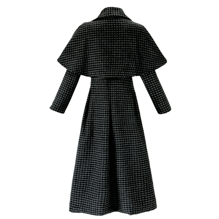 ZUITEH Wed S2 Cosplay Costume, Adult Overcoat Checkered Long