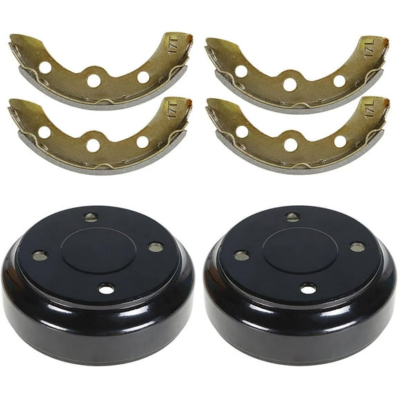 EPOTOOR For Club Car Golf Cart 1995-Up DS And Precedent Brake Shoes & Brake Drums Kit