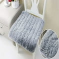 thumbnail image 3 of Solid color plush winter warm chair cushion chair cushion cloth art dining chair office seat cushion, 3 of 5