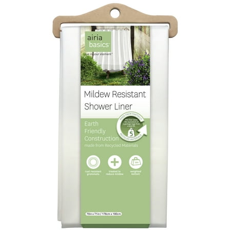 Airia Basics Recycled White PEVA Shower Liner, 1 Each
