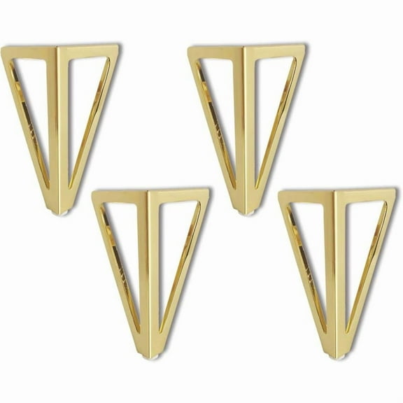 Set of 4 Replacement Furniture Legs, 15cm, Triangular, Gold, DIY Table Legs, for Chairs, Cabinets and Sofas, Other Furniture Legs