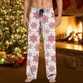 thumbnail image 2 of Top-kevin Men's Christmas Polyester Pajama Pants Soft Comfy Sleep & Lounge Pants Lightweight Drawstring Pjs Bottoms with Pockets, 2 of 7