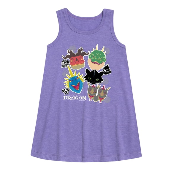 How To Train Your Dragon - Dragons - Toddler And Youth Girls Aline Dress