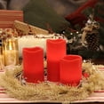 thumbnail image 4 of Rhytsing Red Battery Operated Flameless Led Candles with Timer Function, Real Wax Finish, 6 Batteries Included - Set of 3, 4 of 6
