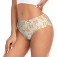thumbnail image 2 of Fotbe Corgi Dog Calzones Estampados para Mujer – Ropa Interior de Algodón, Cómoda, Suave y Elástica-4X-Large, 2 of 6