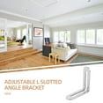 thumbnail image 4 of MOVTOTOP 4 Pcs Supports d'Angle Réglables en Acier Inoxydable avec Fente pour Meubles, 4 of 8